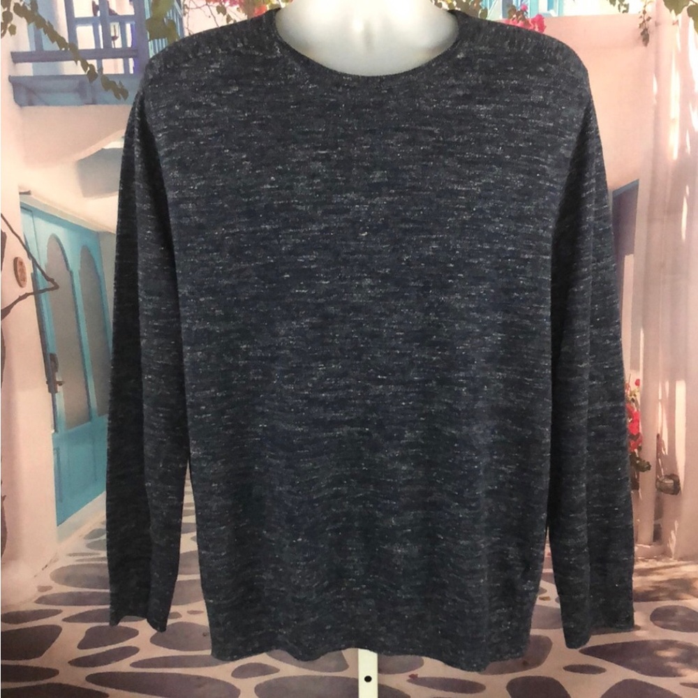 ✨J. Crew Dark Blue Marbled Lightweight Sweater
